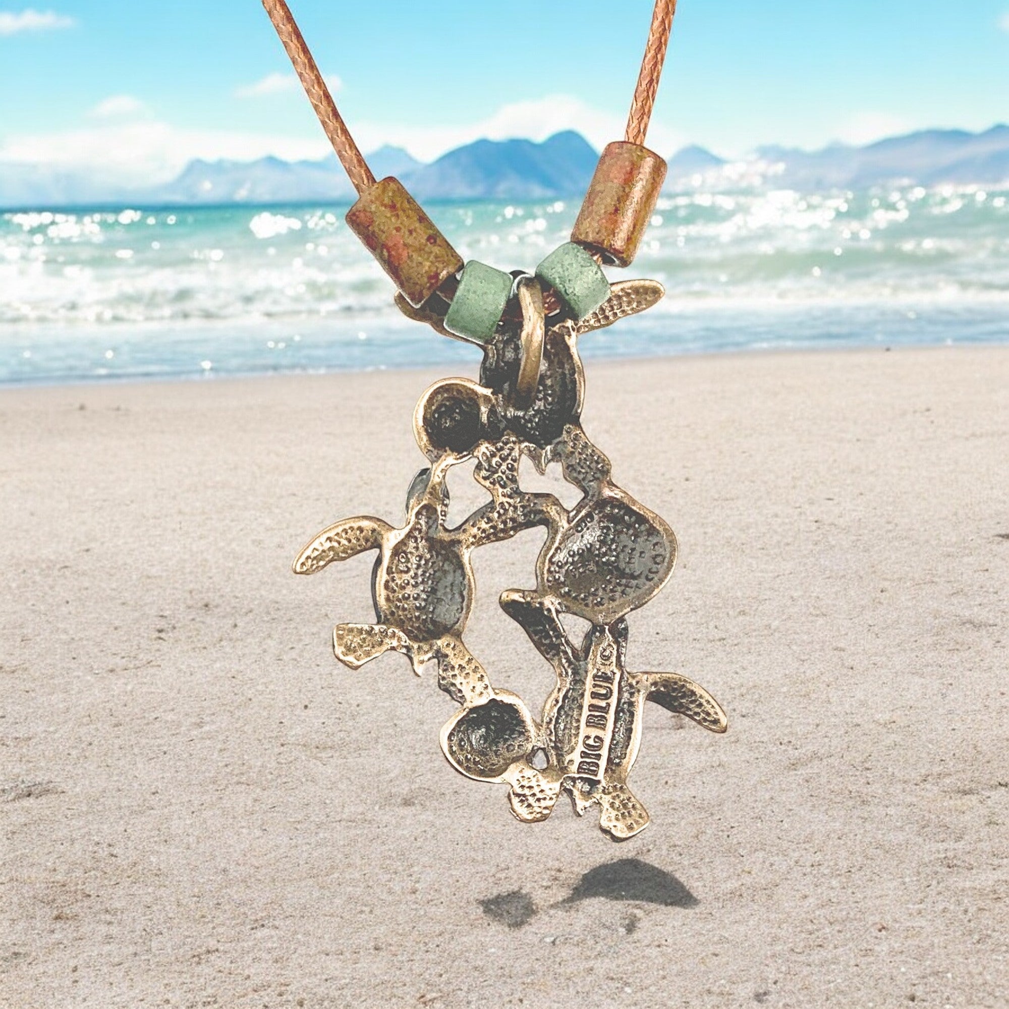 Turtle Necklace for Women Antique Bronze