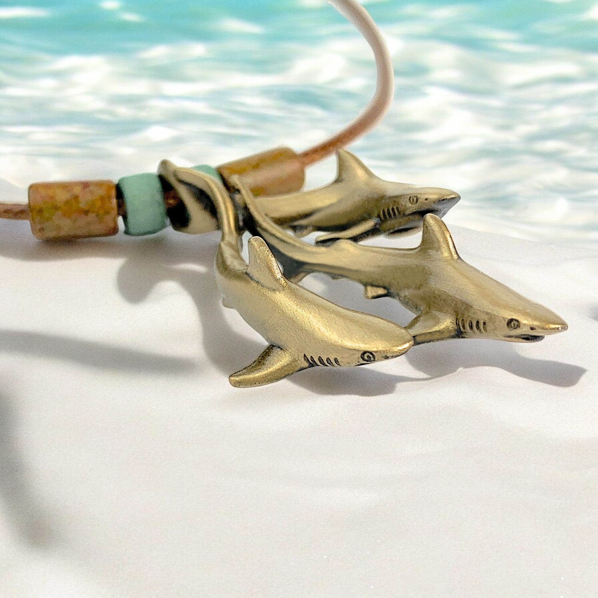 Shark Necklaces for Women Bronze