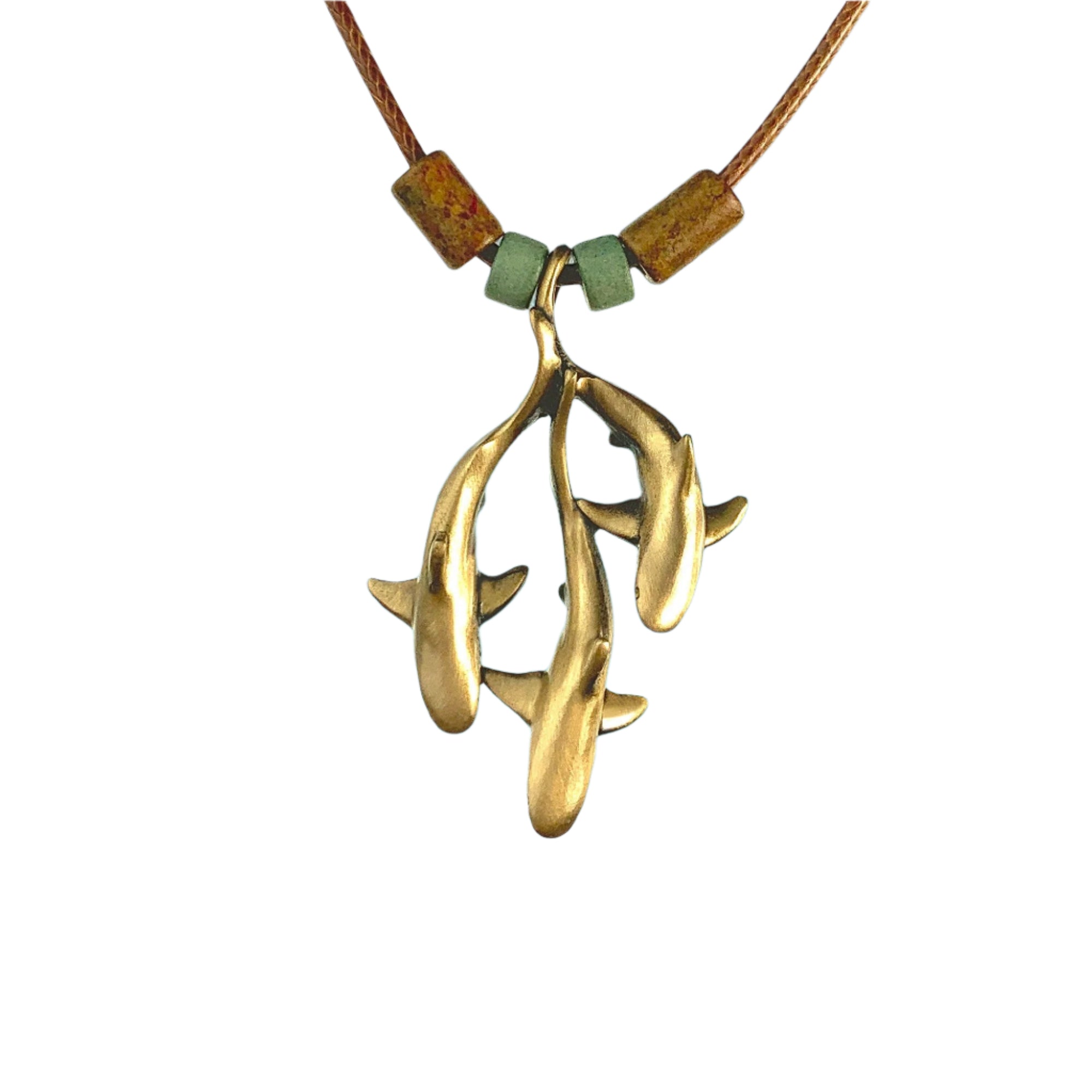 Shark Necklaces for Women Bronze