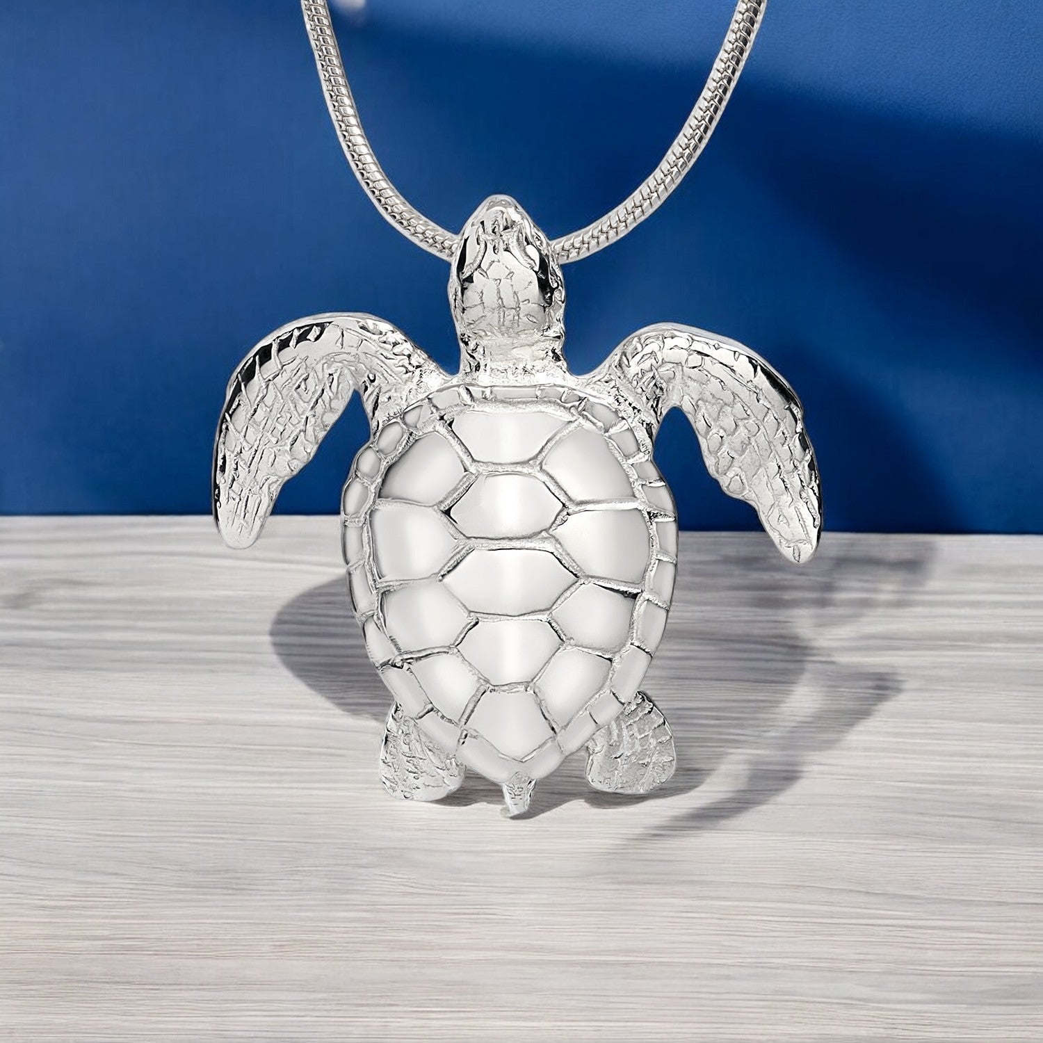 Sea Turtle Necklace Sterling Silver Pendant