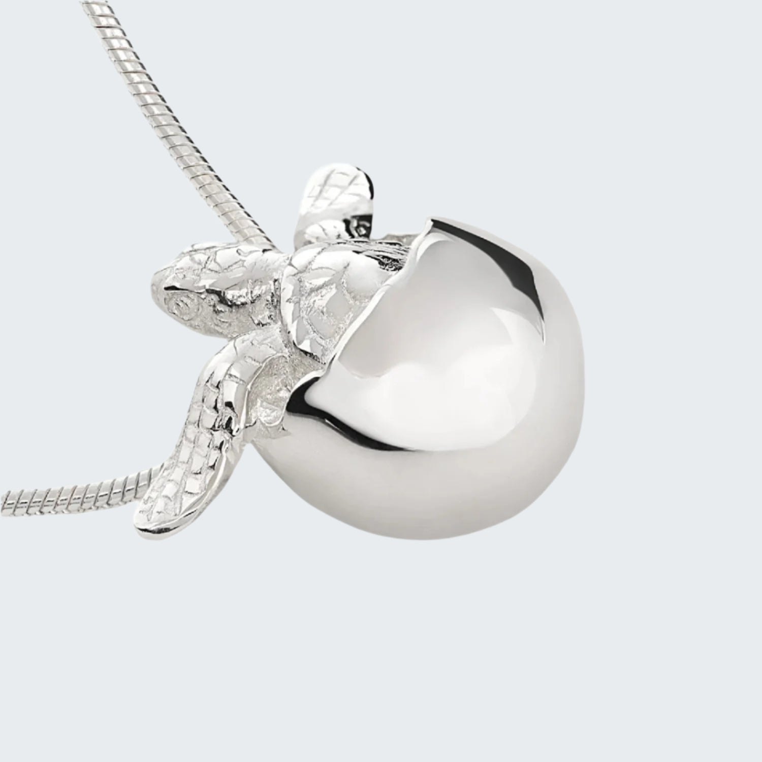 Baby Hatchling Sea Turtle Necklace Sterling Silver