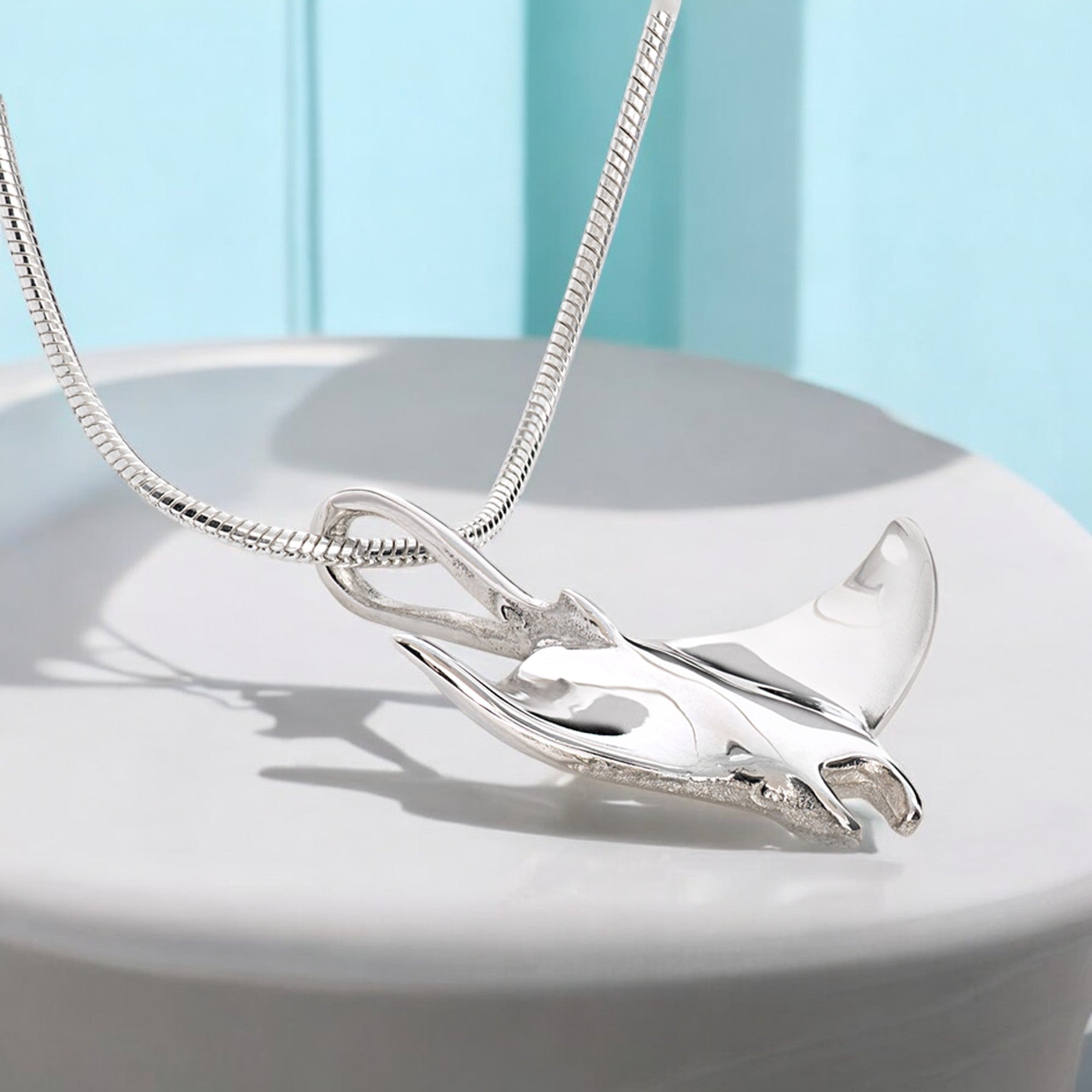 Stingray Necklace Sterling Silver