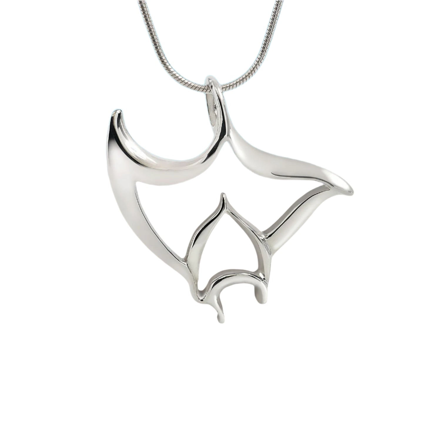 Manta Ray Necklace for Women Sterling Silver