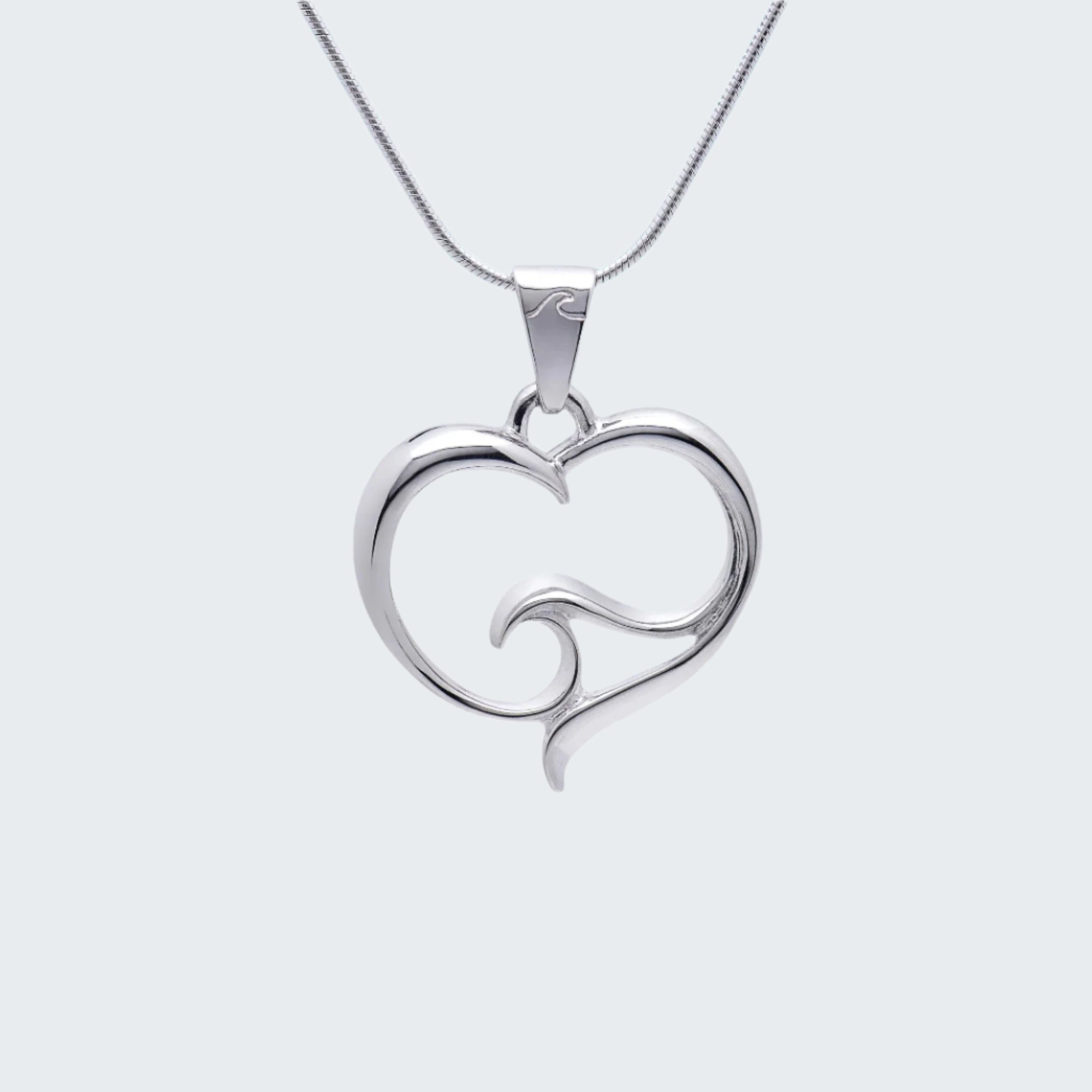 Ocean Wave Necklace Sterling Silver