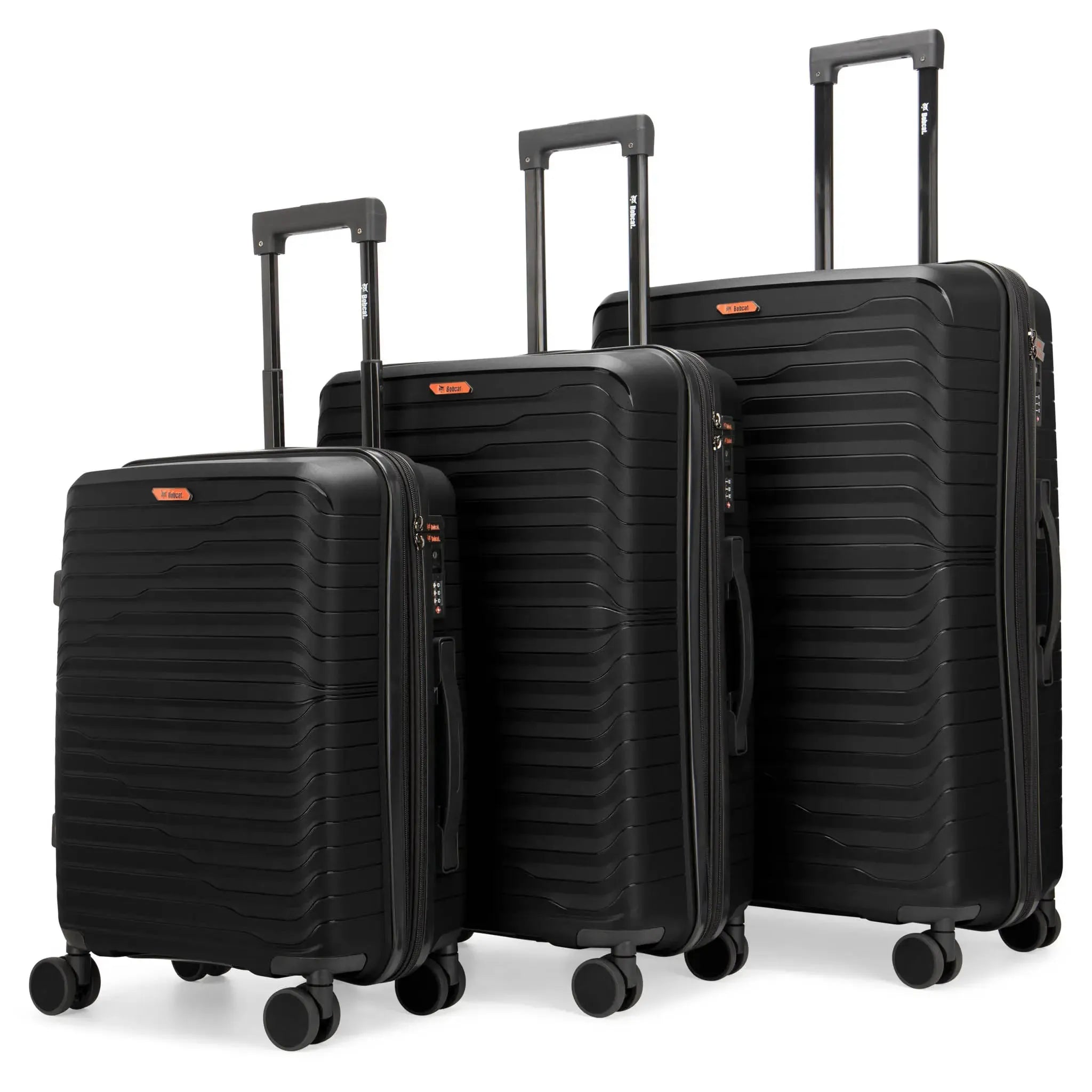 Excavator Three Piece Expandable Tough Luggage Set