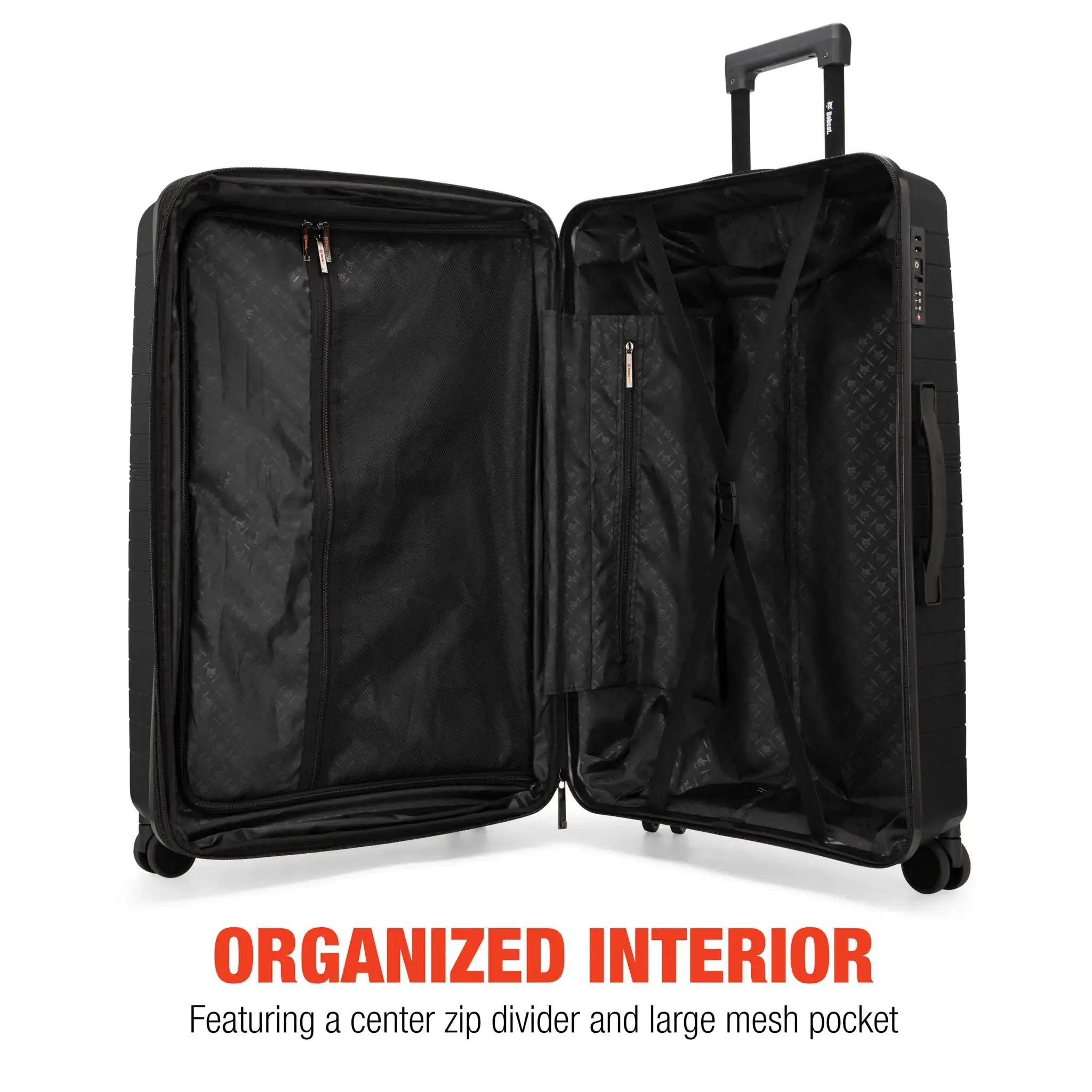 Excavator Three Piece Expandable Tough Luggage Set