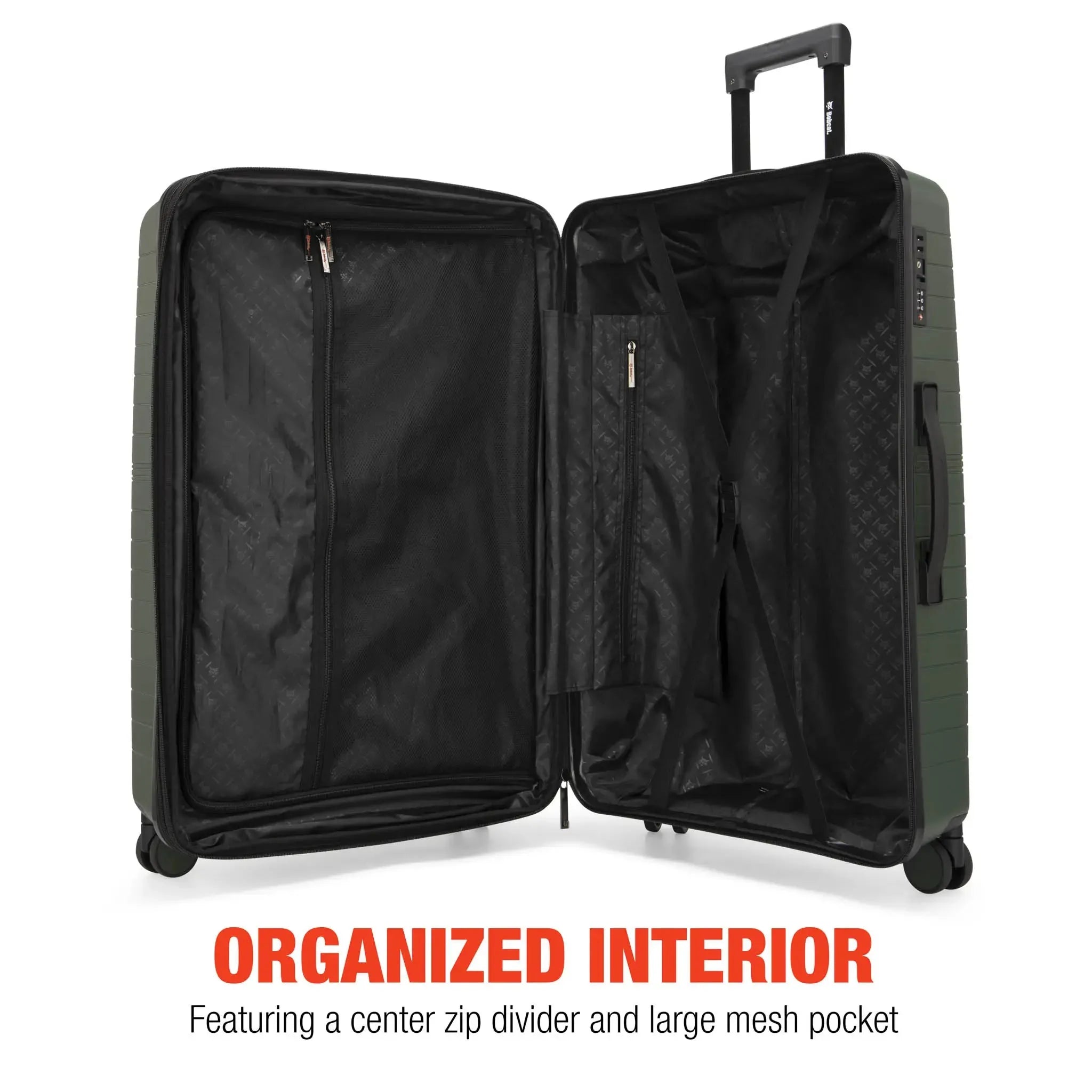 Excavator Three Piece Expandable Tough Luggage Set