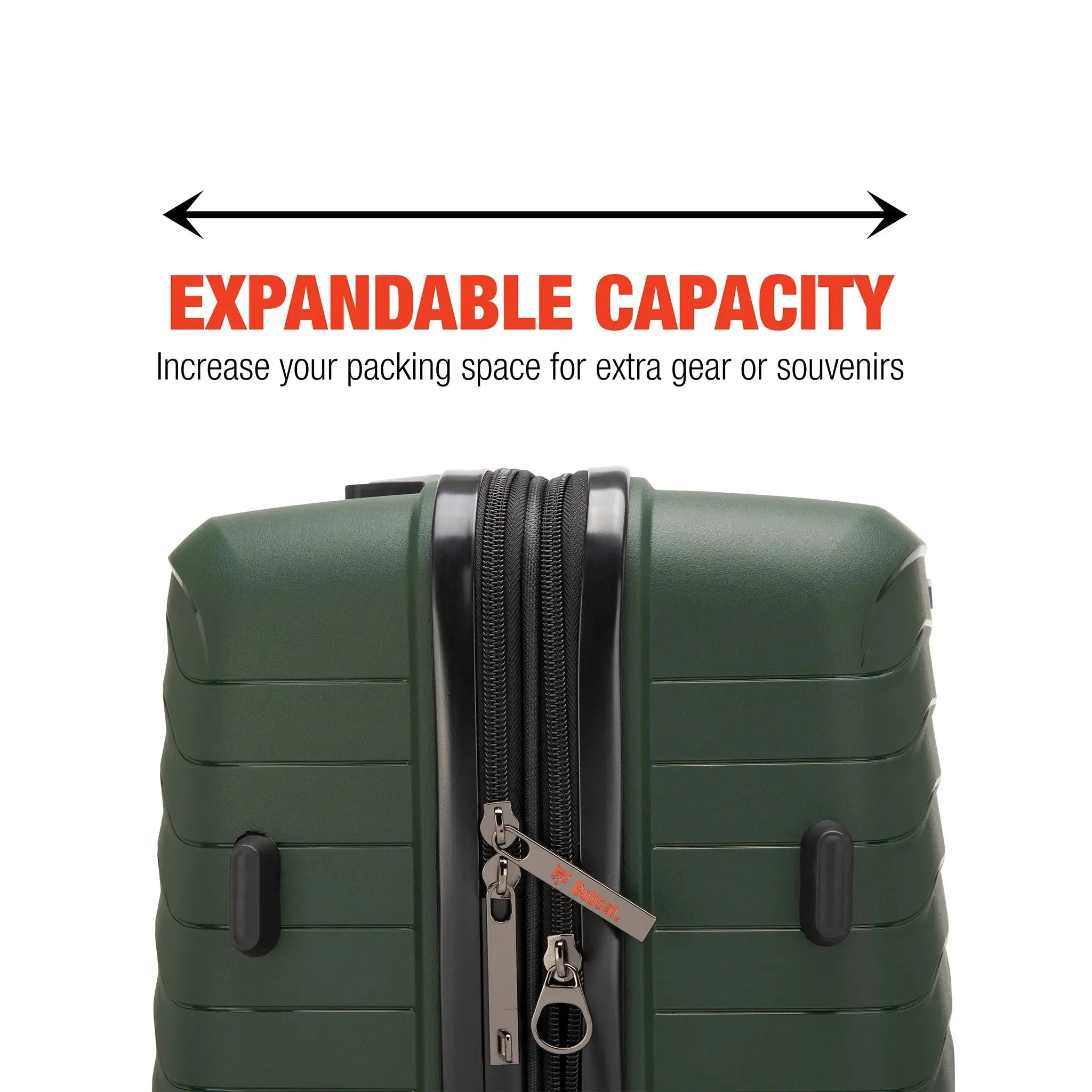 Excavator Three Piece Expandable Tough Luggage Set