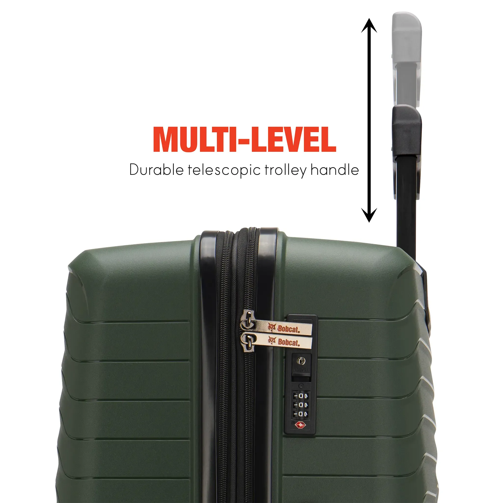 Excavator Three Piece Expandable Tough Luggage Set