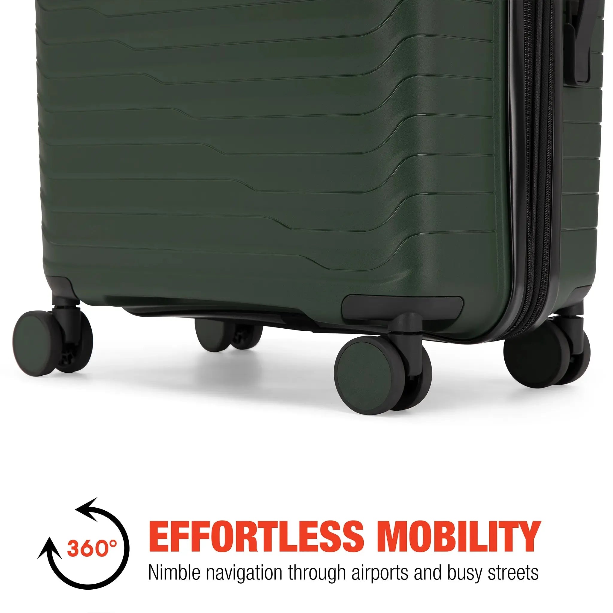 Excavator Three Piece Expandable Tough Luggage Set