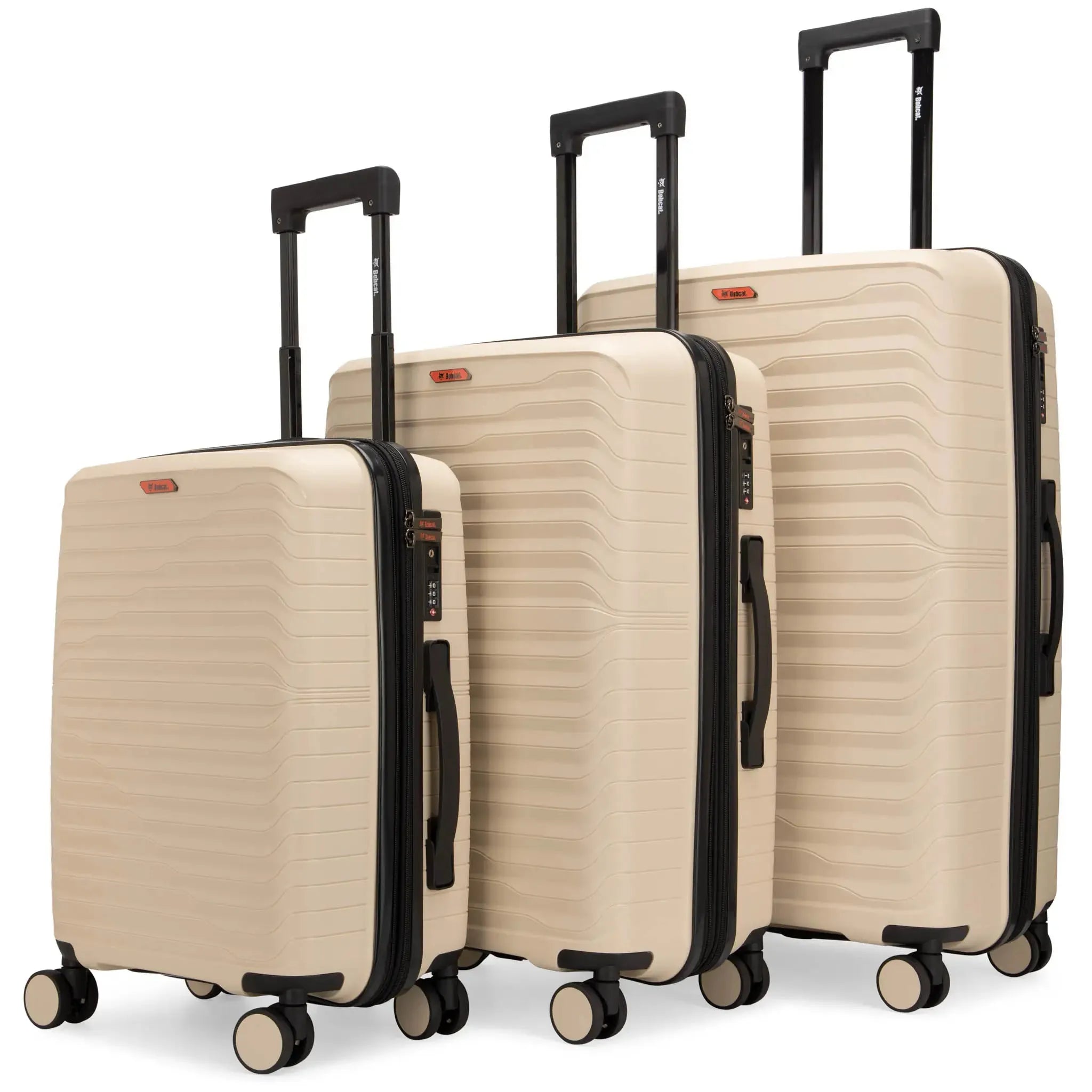 Excavator Three Piece Expandable Tough Luggage Set