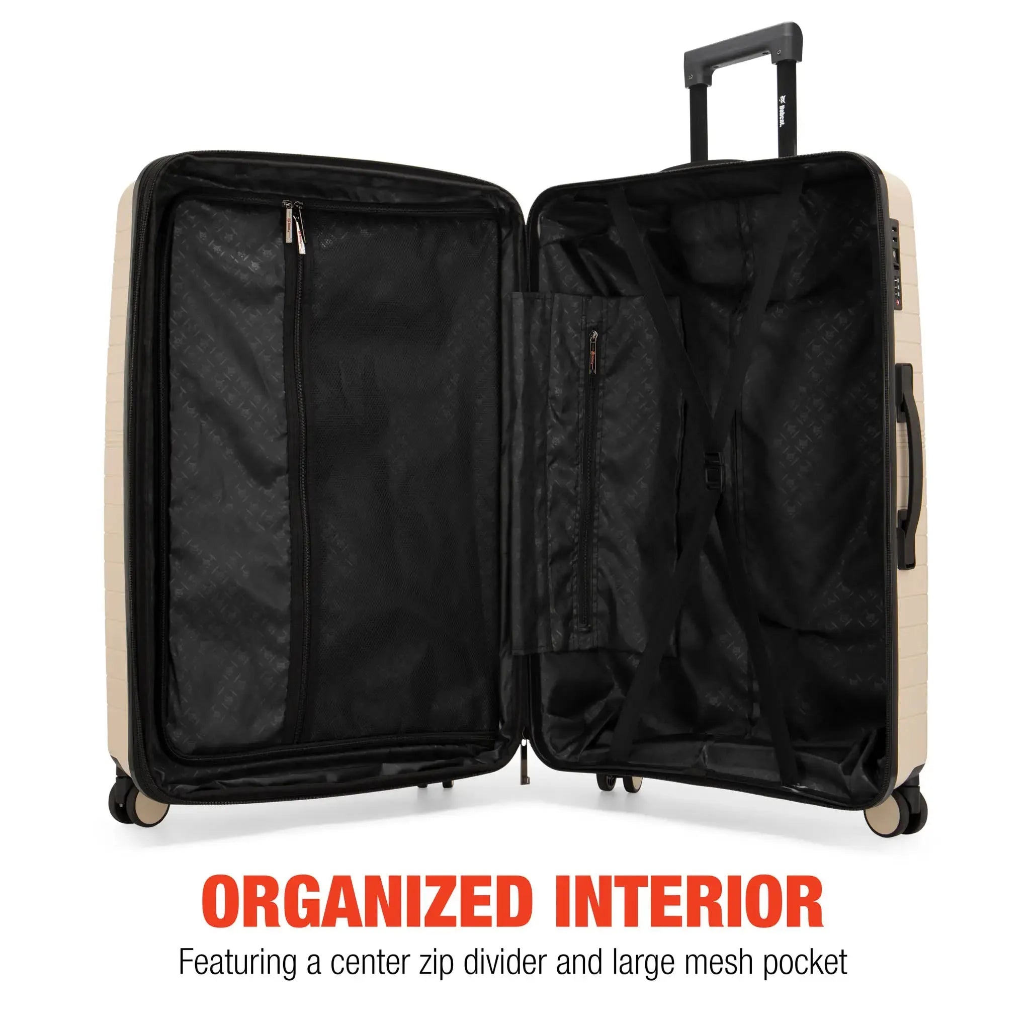 Excavator Three Piece Expandable Tough Luggage Set