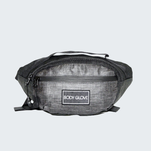 Black waist bag with 'Body Glove' logo on a white background