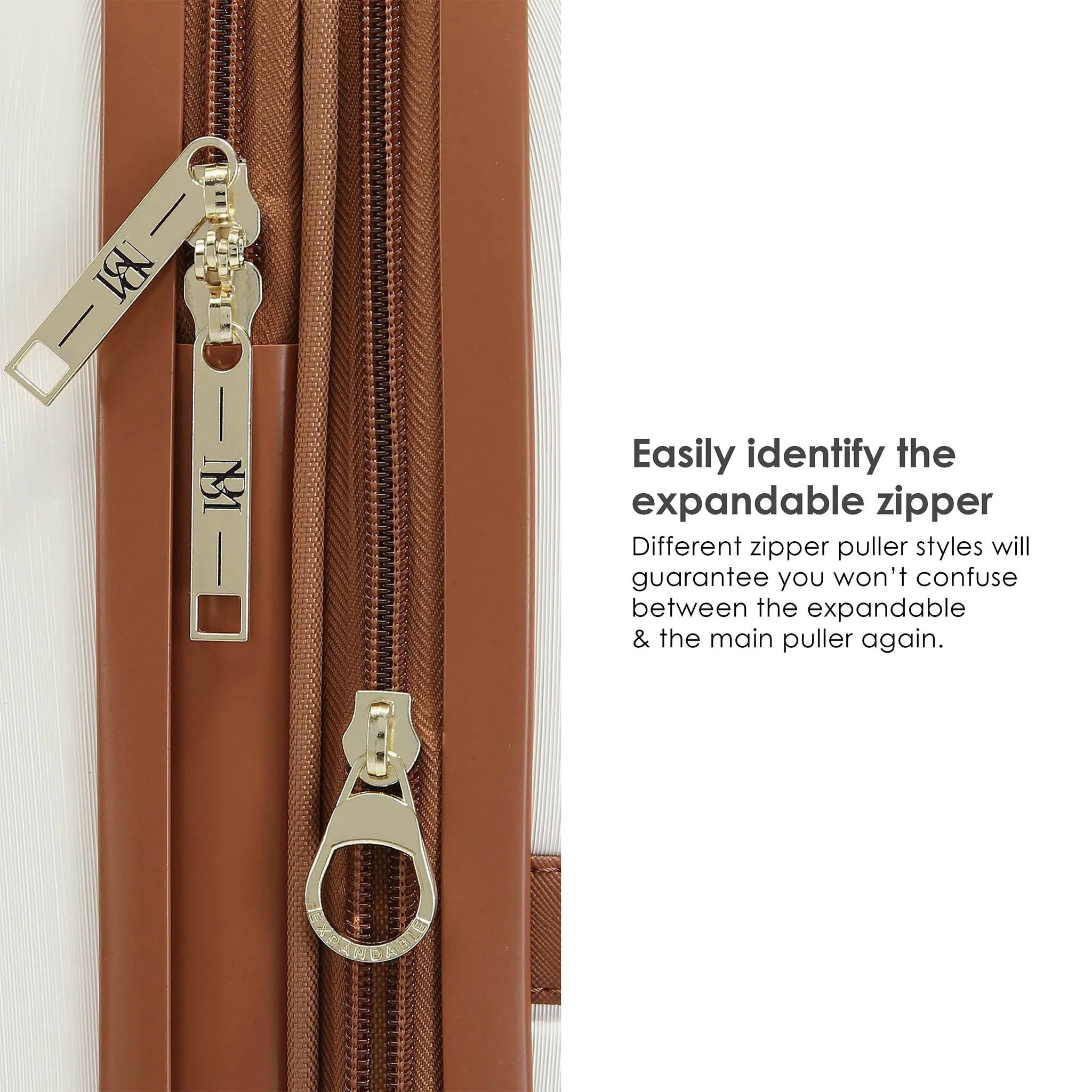 Grace Three Piece Expandable Retro Luggage Set