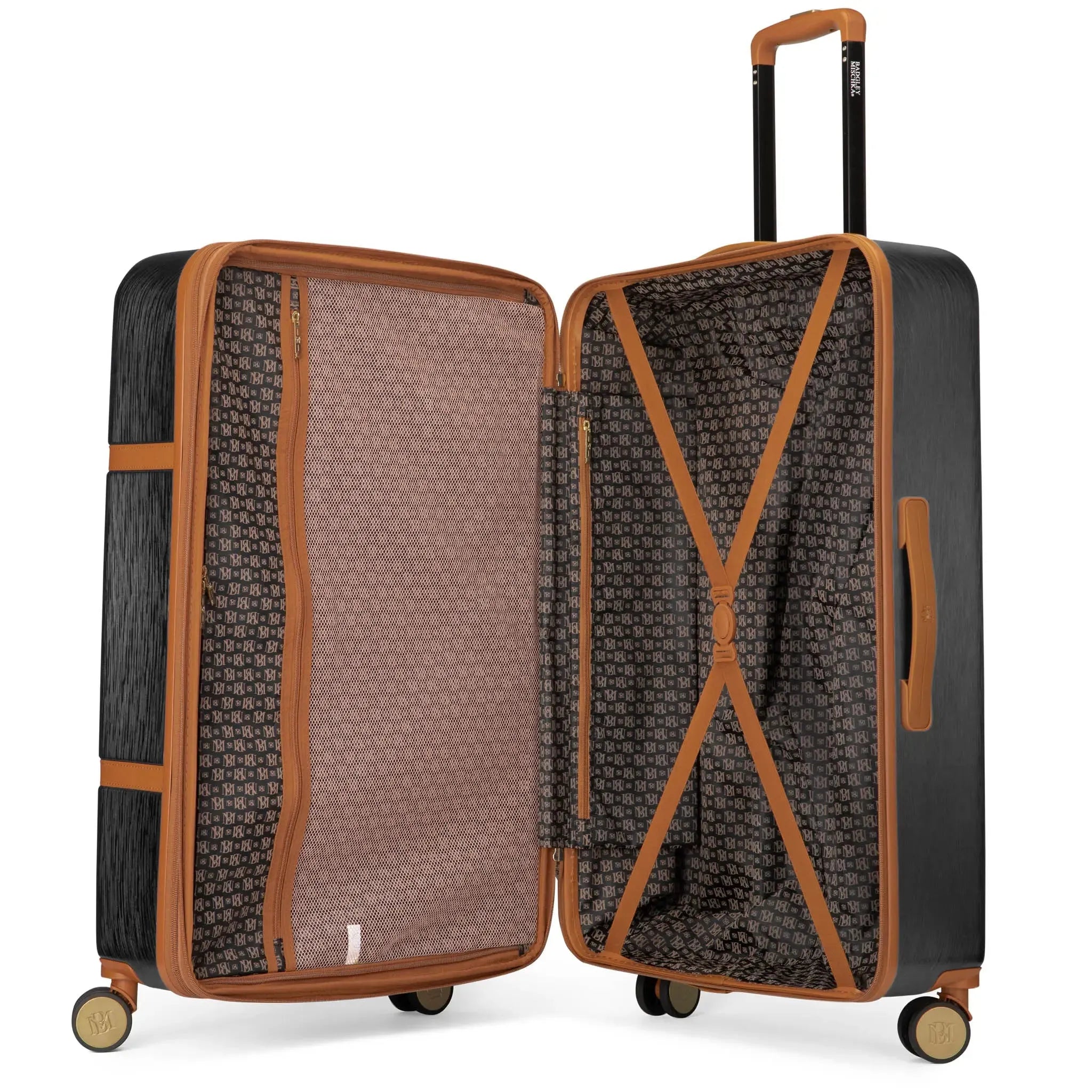 Grace Three Piece Expandable Retro Luggage Set