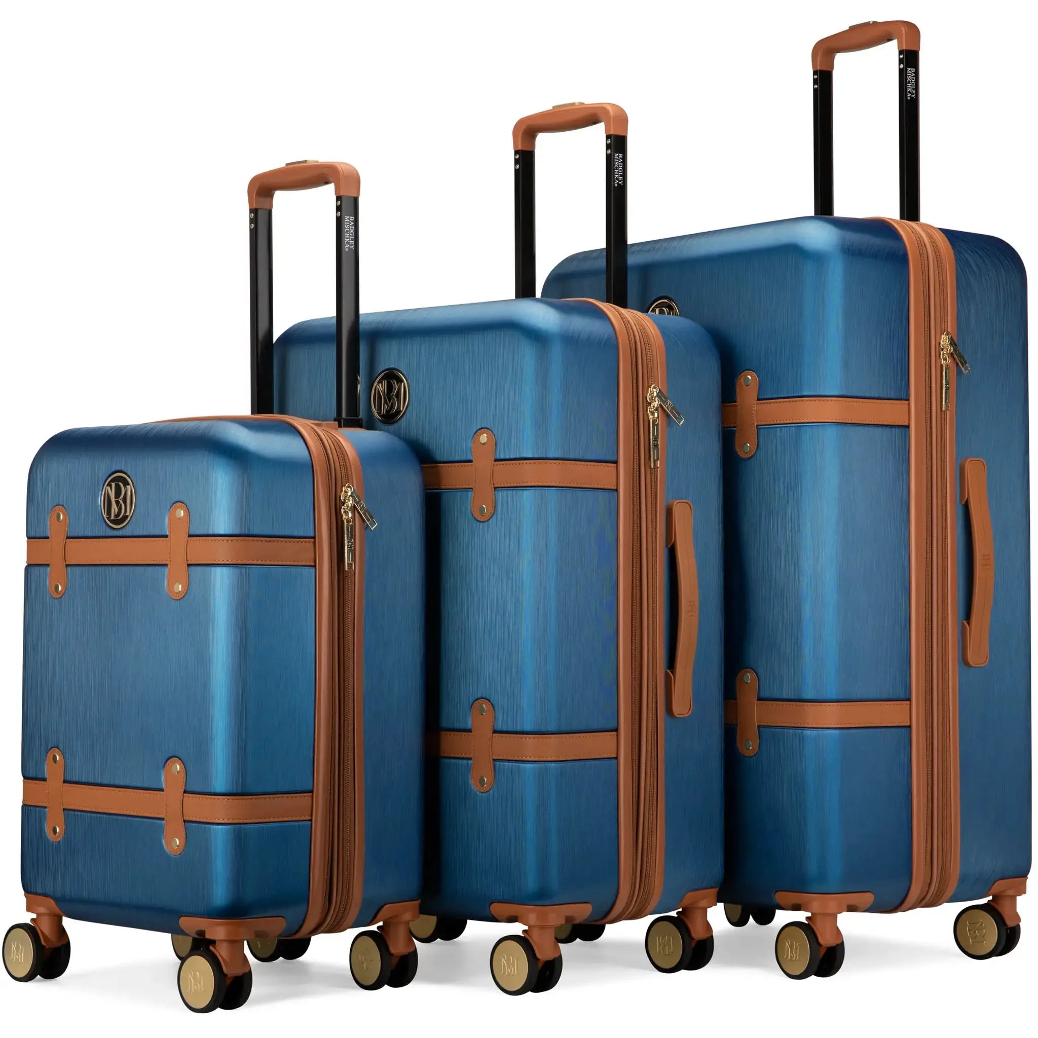 Grace Three Piece Expandable Retro Luggage Set