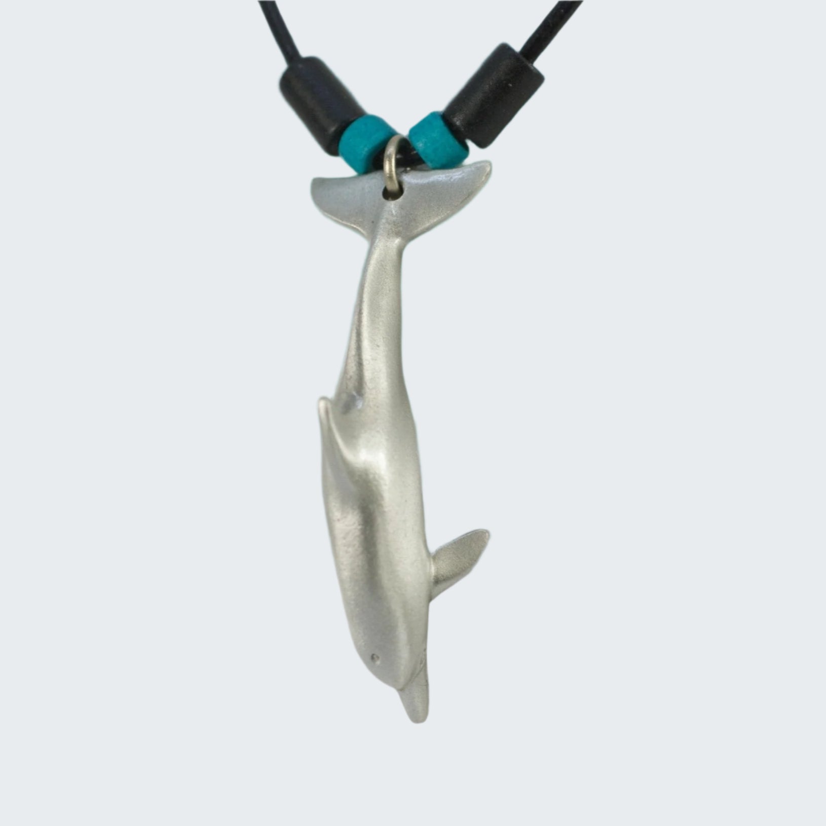 Dolphin pendant necklace with ocean background
