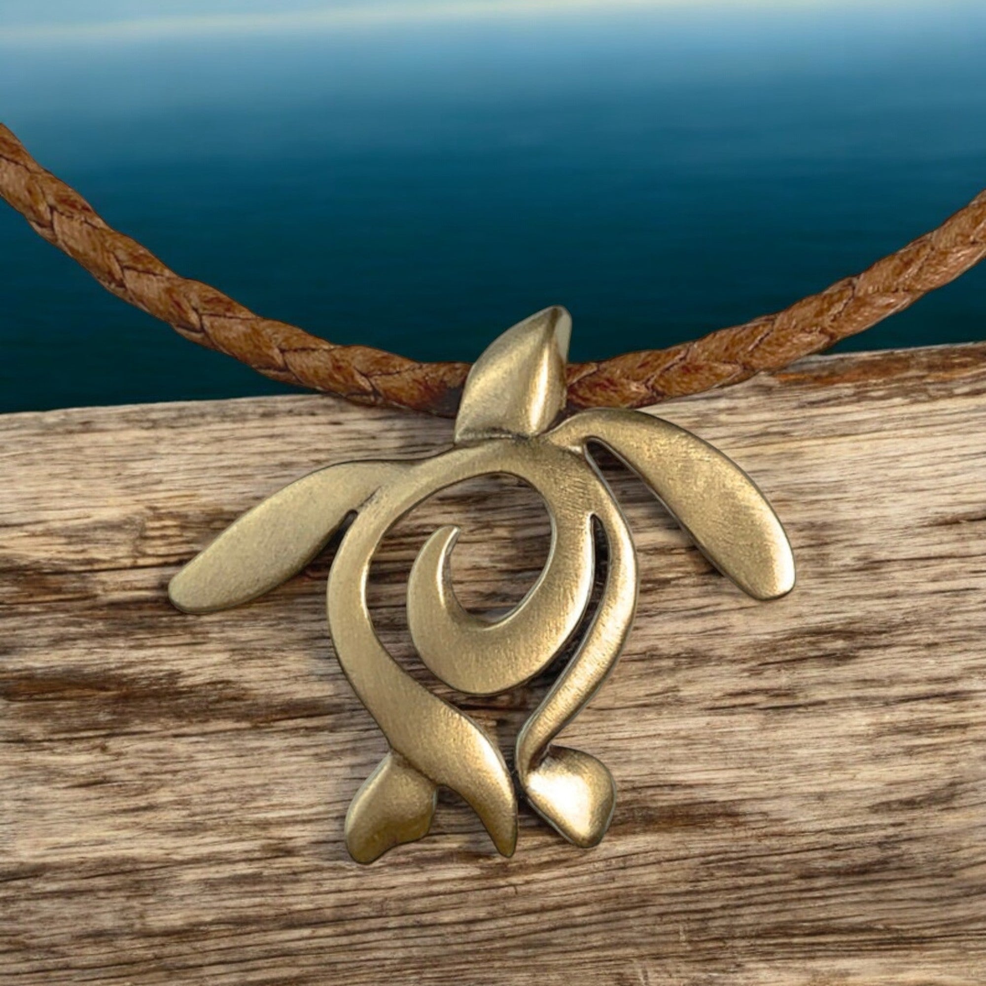 Sea Turtle Necklace Antique Bronze Pendant