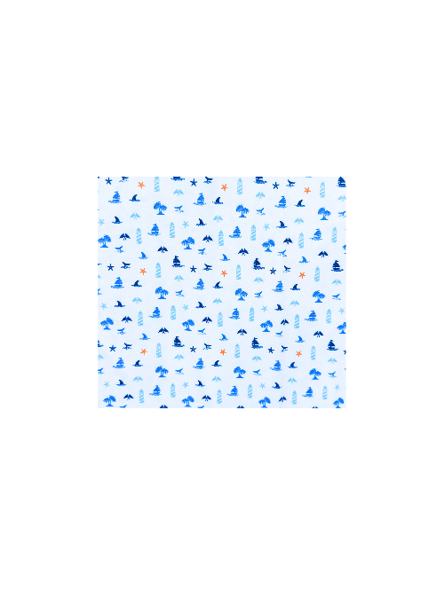 Small blue pattern on a white background