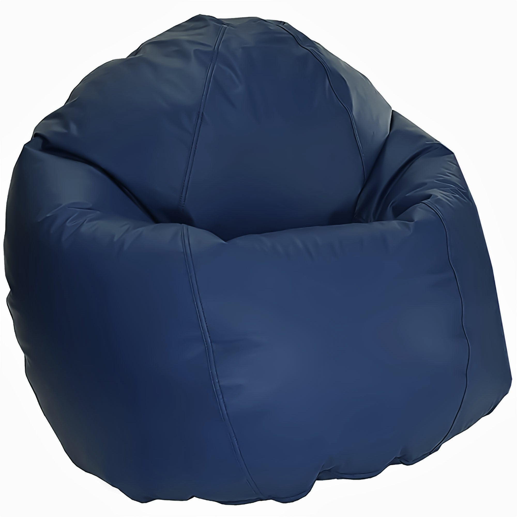 Blue bean bag chair on a white background