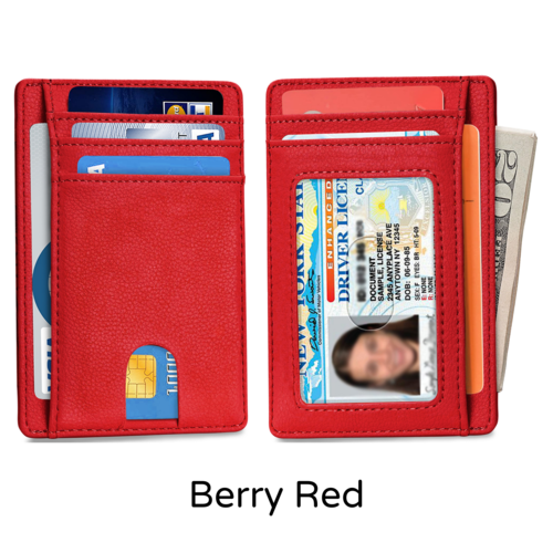 RFID Slim Faux Leather Wallets