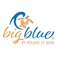 Big Blue by Roland St John logo on a white background