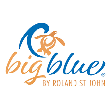 Big Blue by Roland St John logo on a white background