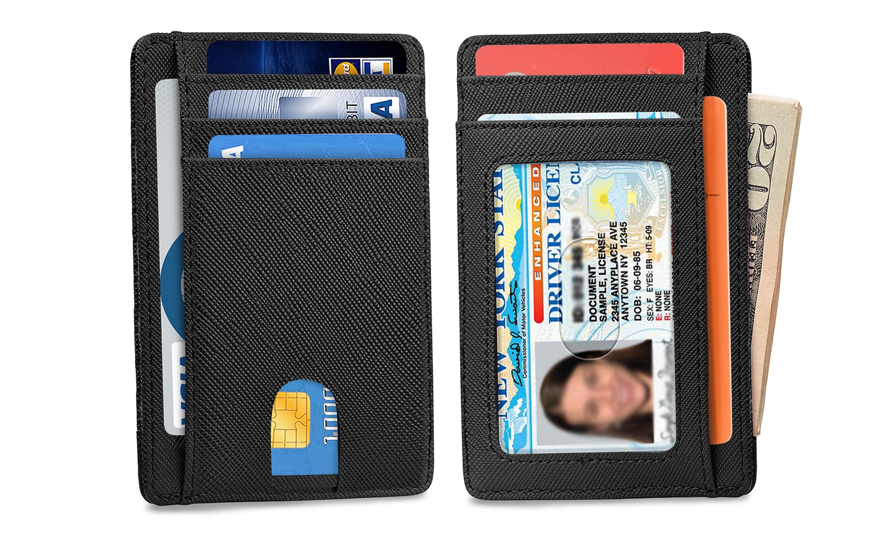 RFID Slim Faux Leather Wallets