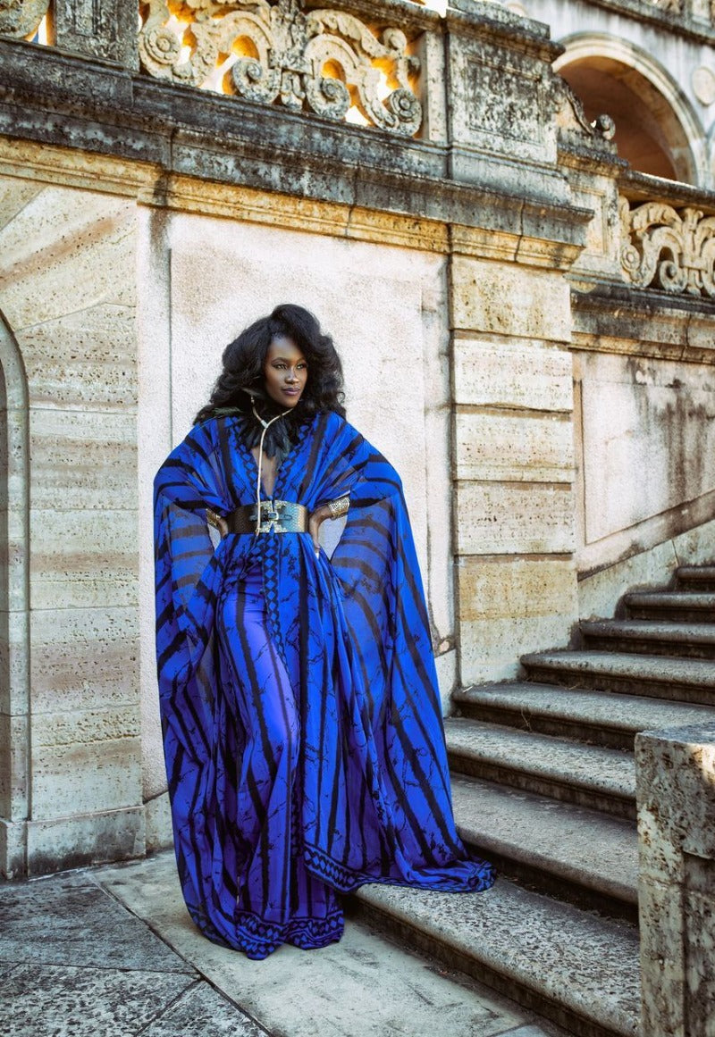 Saisankoh Blue Eloise Goddess Kaftan