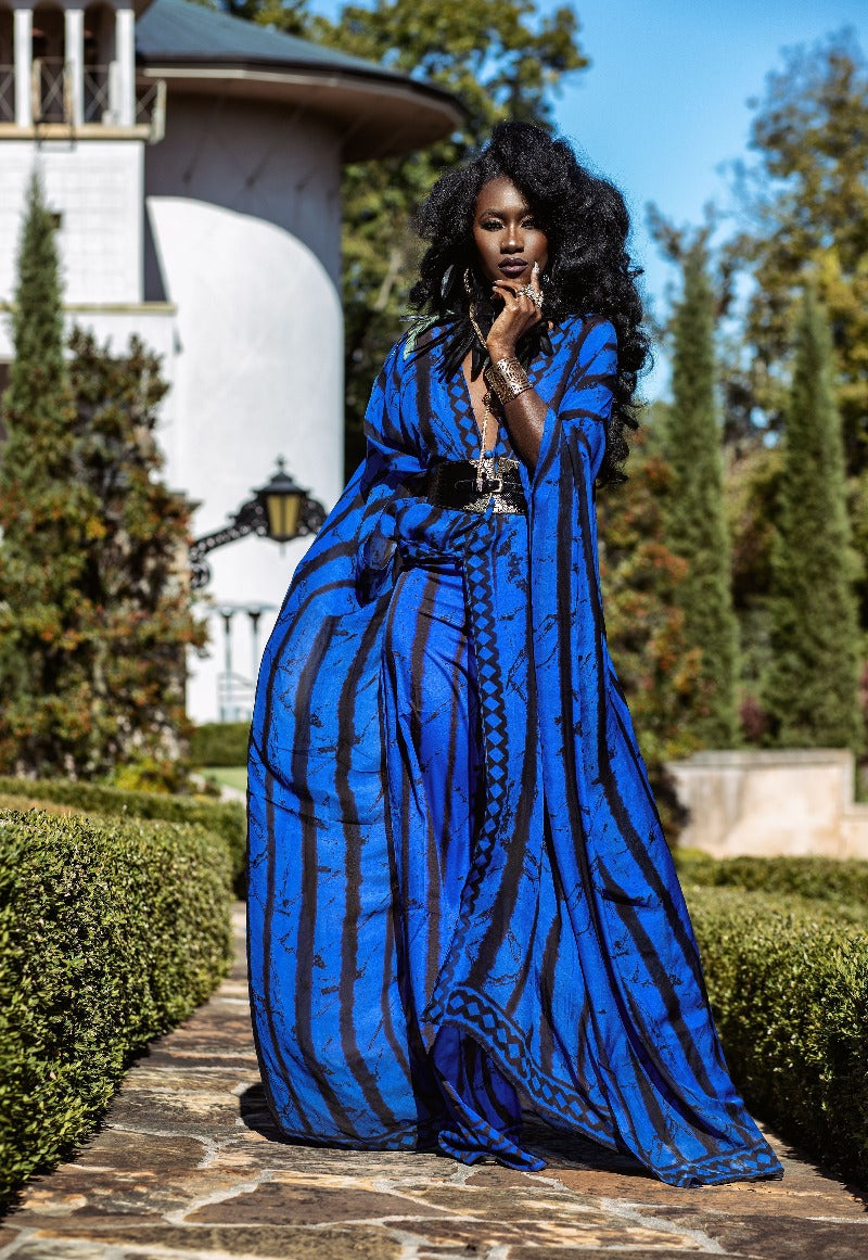 Saisankoh Blue Eloise Goddess Kaftan