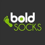 Logo of Bold Socks on a black background