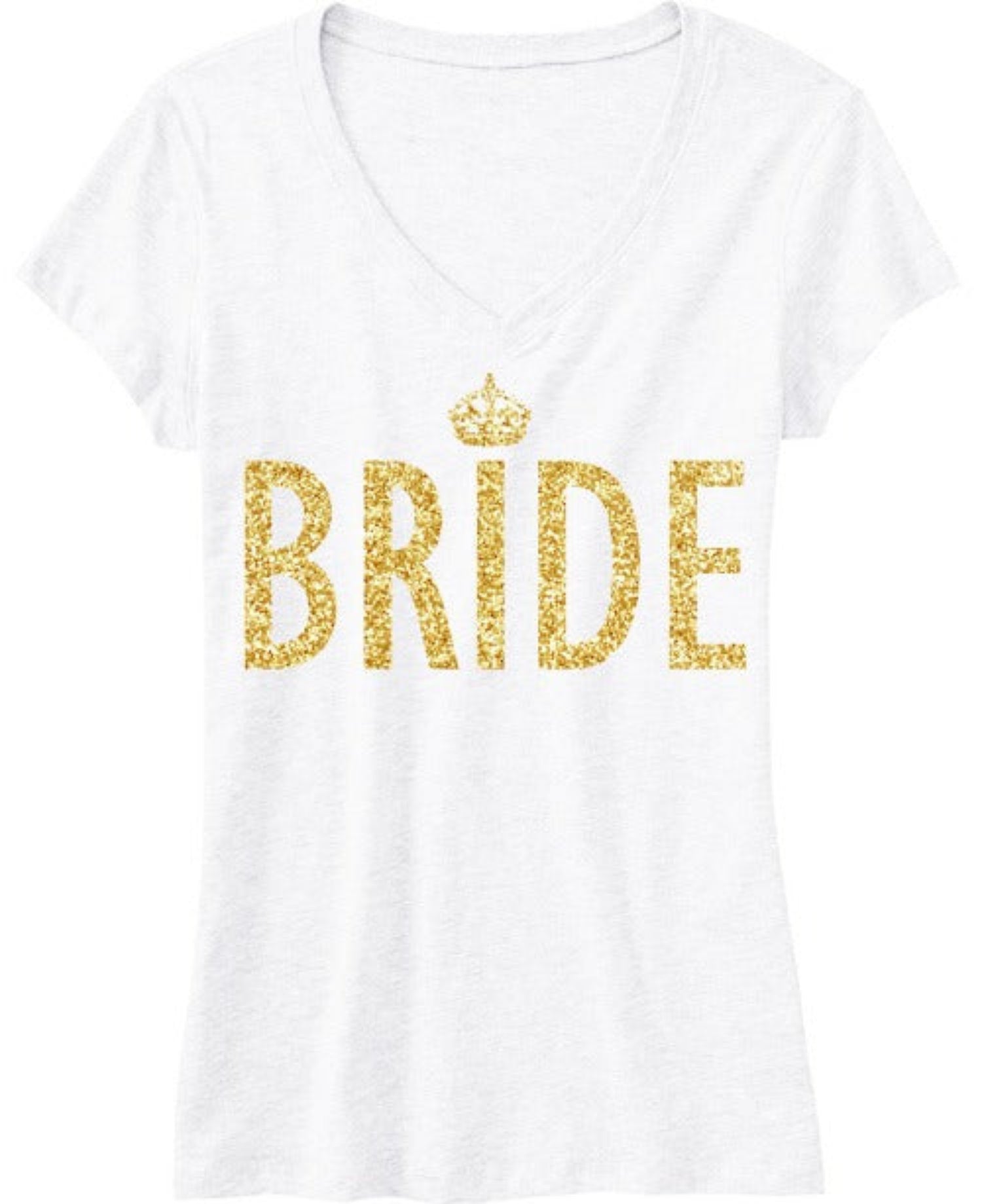 Bride Gold Glitter Shirt