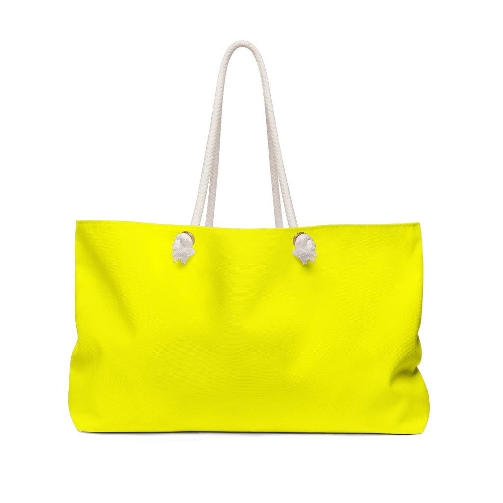 Bright Yellow Weekender Tote Bag