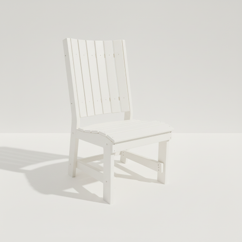 White chair on a white background