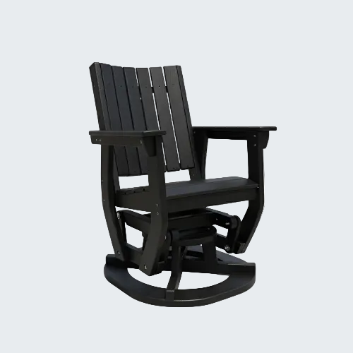 Black rocking chair on a white background