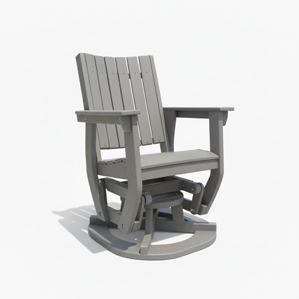 Gray rocking chair on a white background