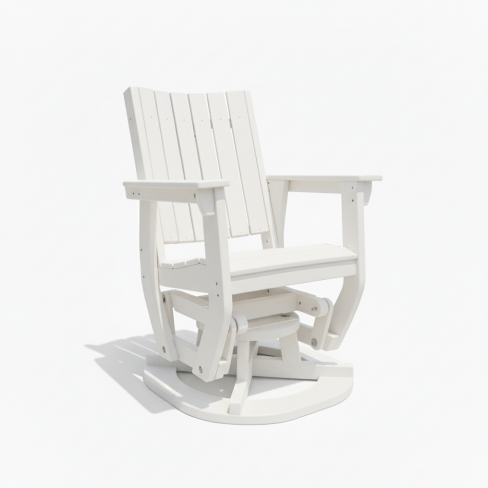 White rocking chair on a white background