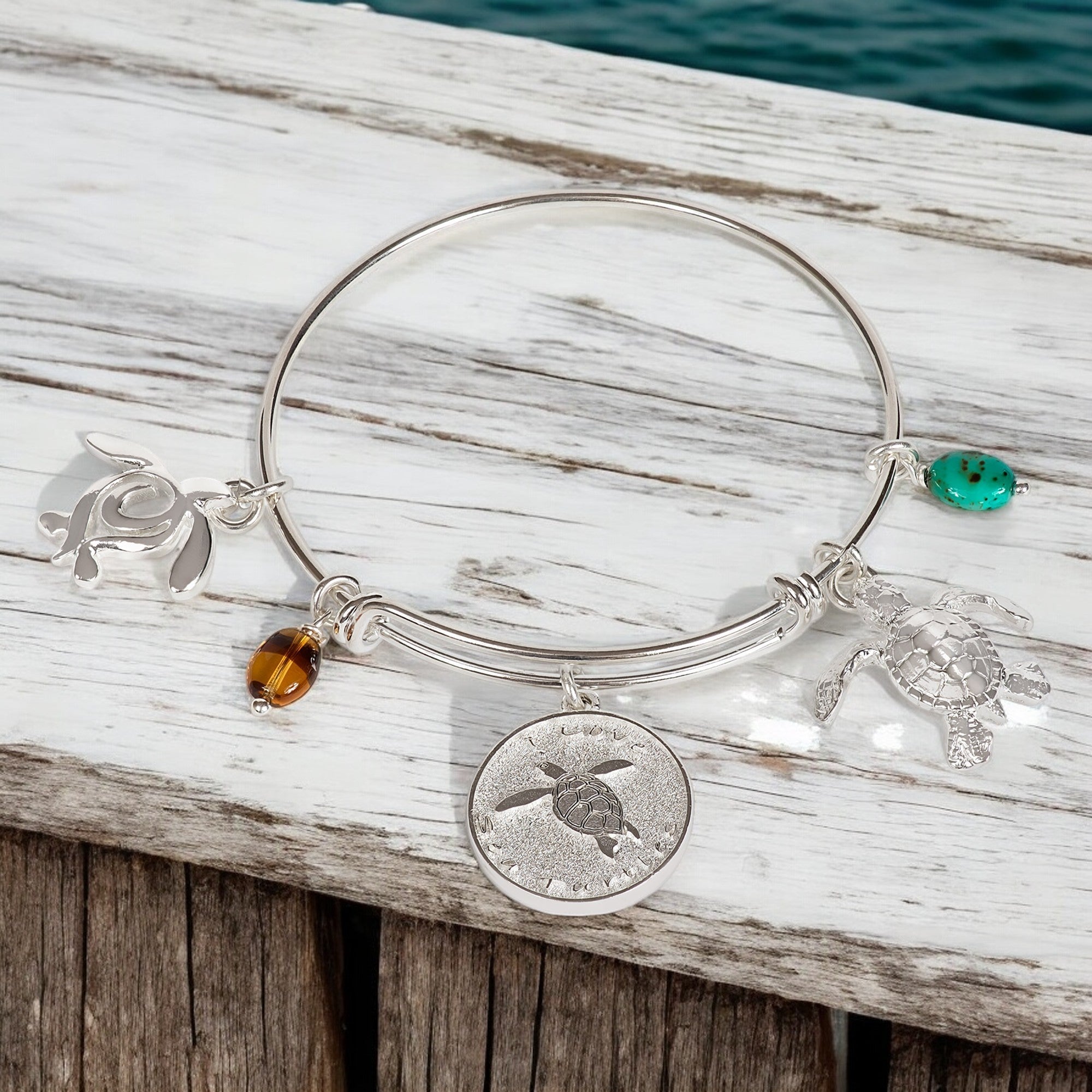 Sea Turtle Bangle Bracelet