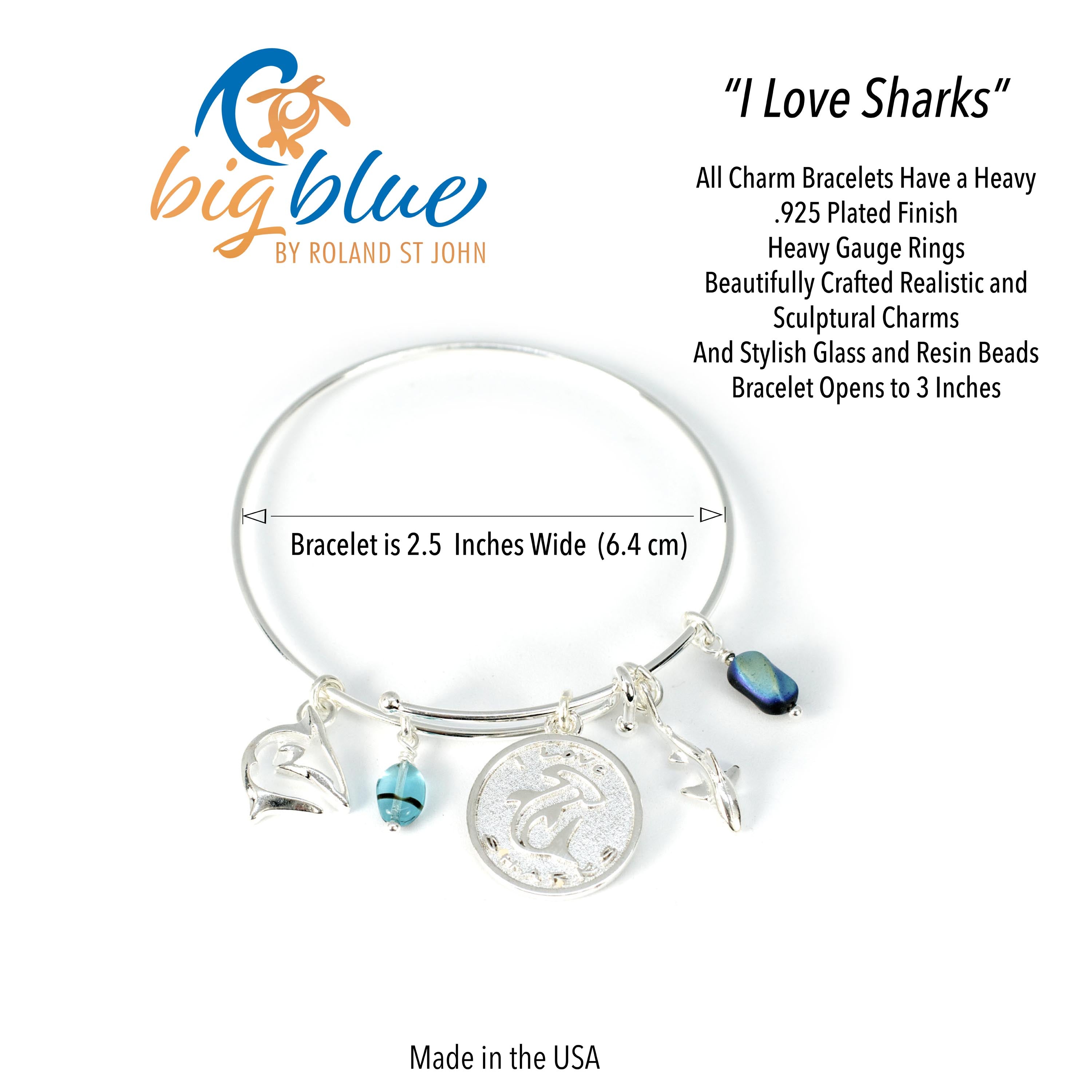 Reef Shark Bangle Bracelet