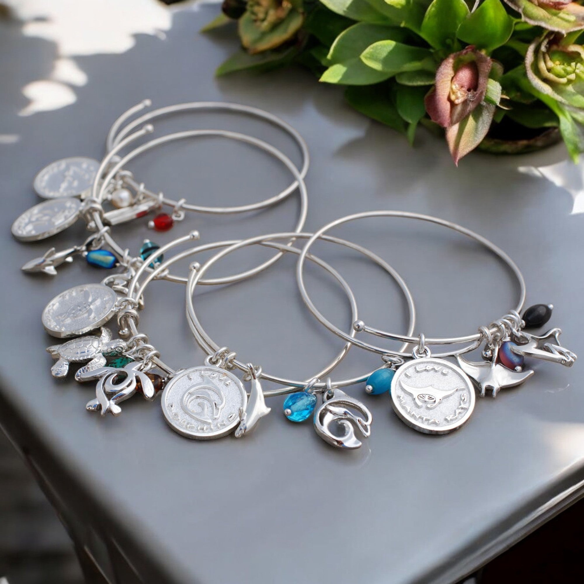 I Love Scuba Diving Charm Bracelet