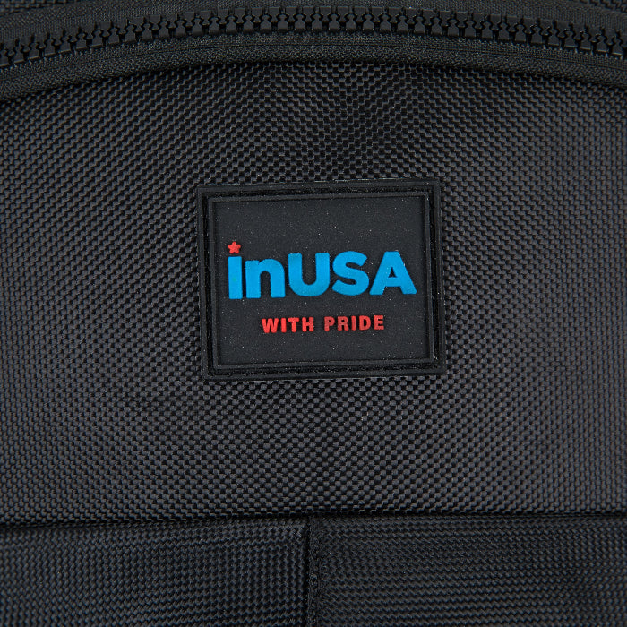 Black bag with 'inUSA with Pride' label