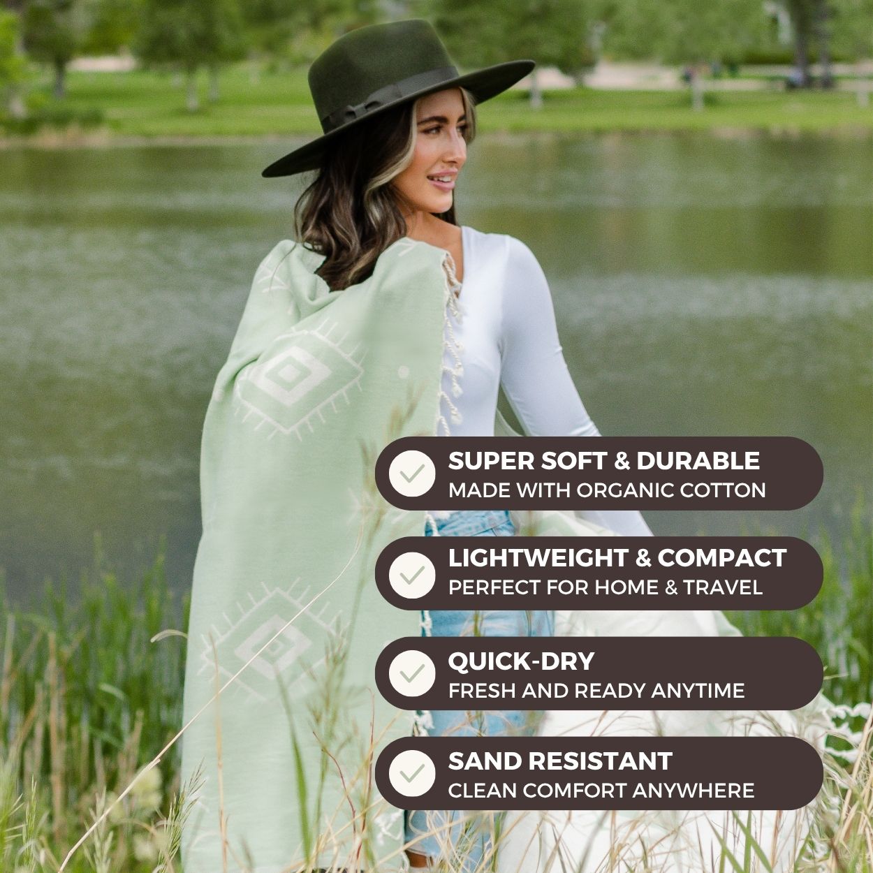 Feshka Cat Eye Turkish Cotton Beach Towel