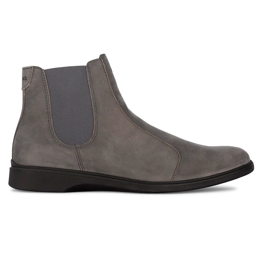 Gray Chelsea boot on a white background