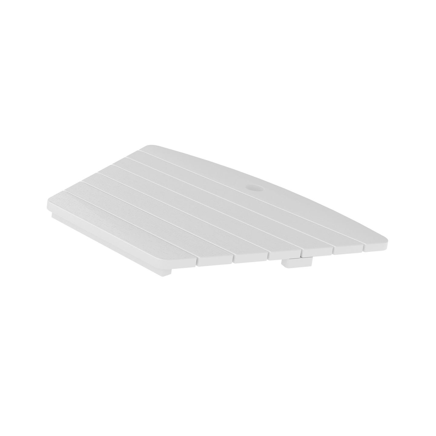 White plastic awning on a white background