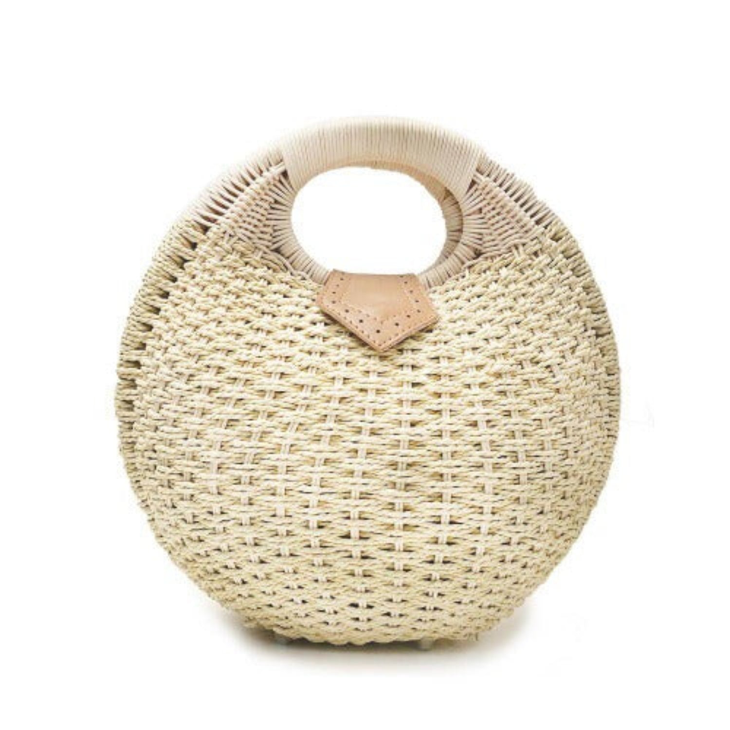 Coseey Top Handle Wicker Handbag