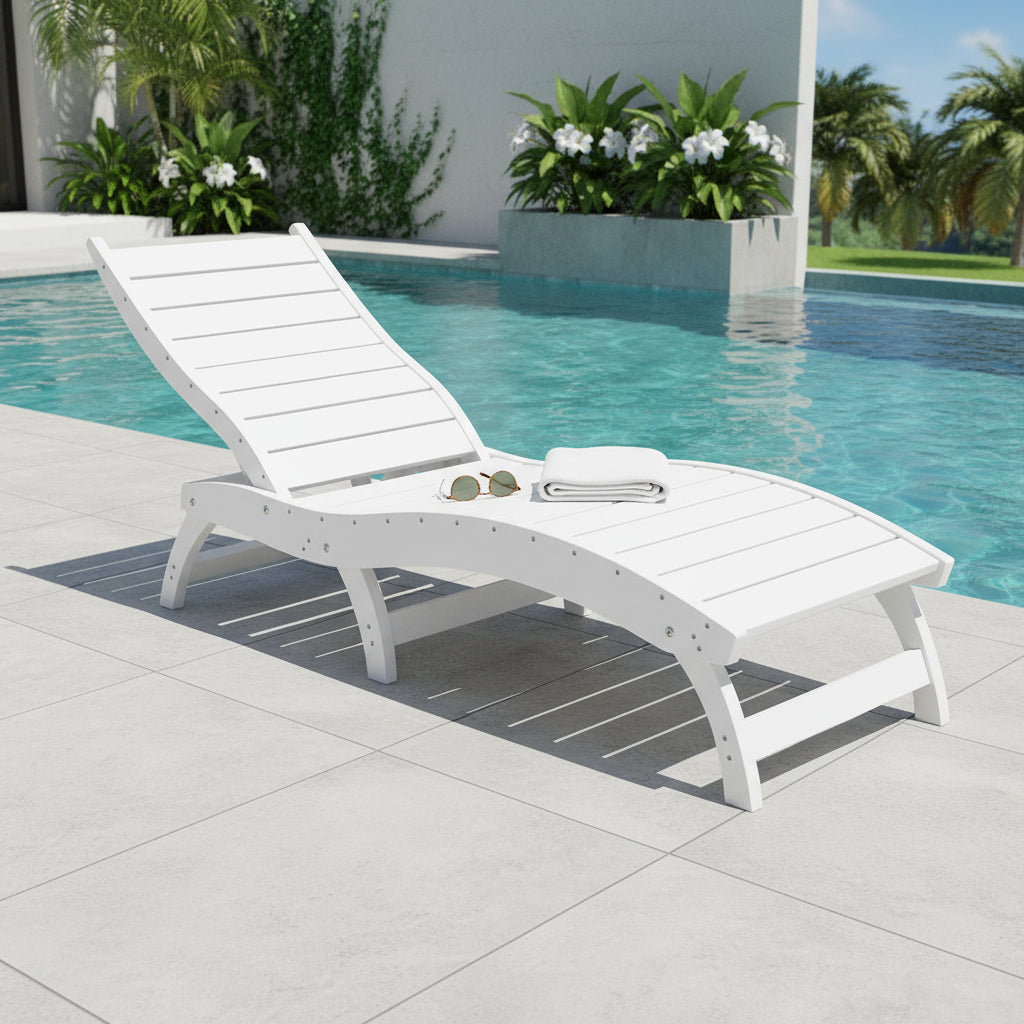 White lounge chair on a white background