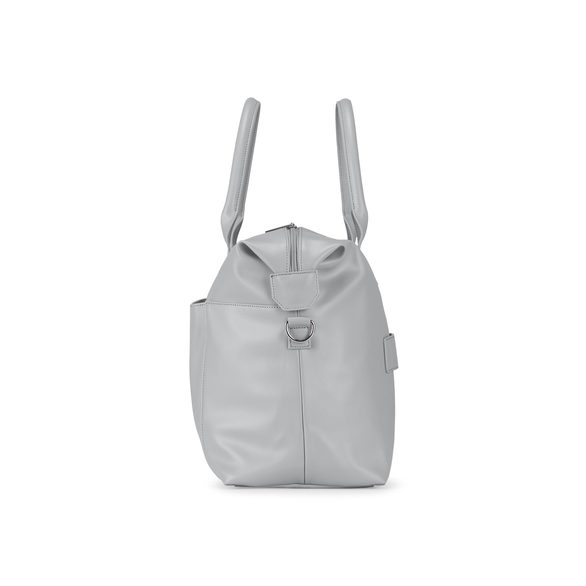 Light gray backpack on a white background