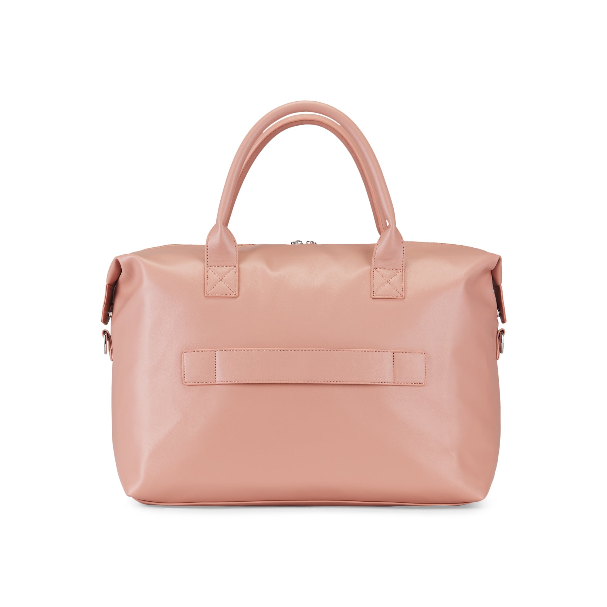 Pink handbag on a white background