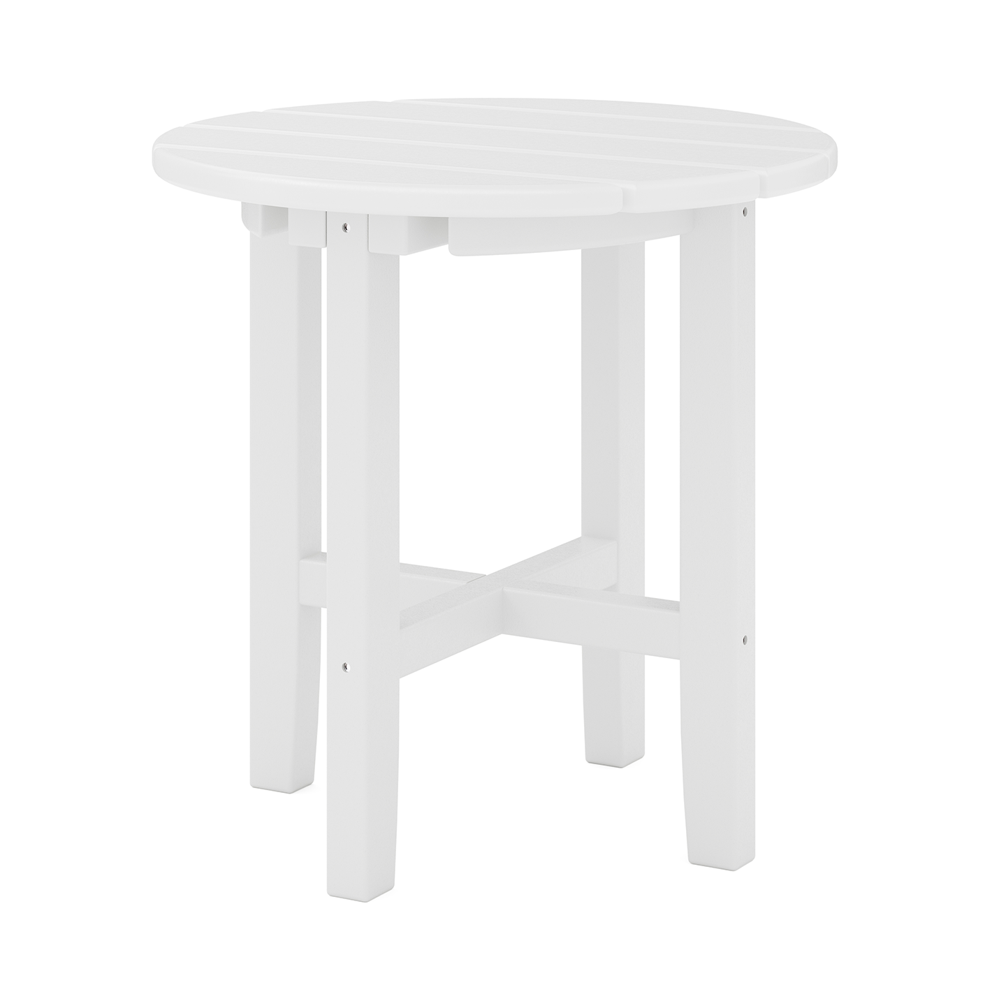 White round table on a white background