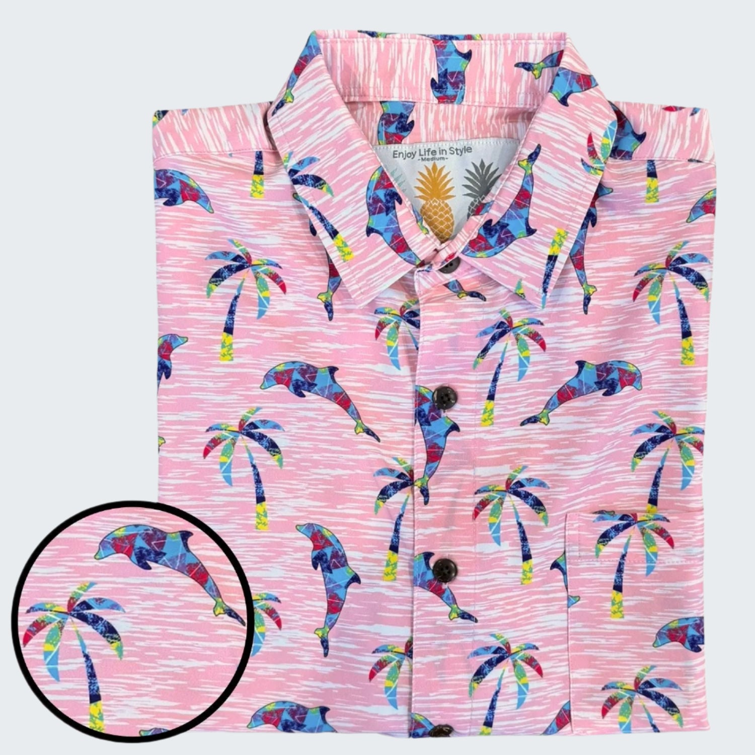 Super Stretch - Dolphin Paradise Hawaiian Shirt